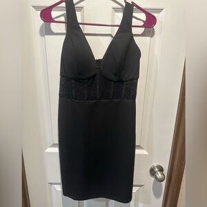 Crystal Doll Black Lace Detail Chemise Size L, fits like a Medium